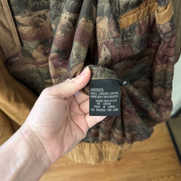 Vintage Members Only Leather Bomber Jacket Size XLT - Picture 11 of 11